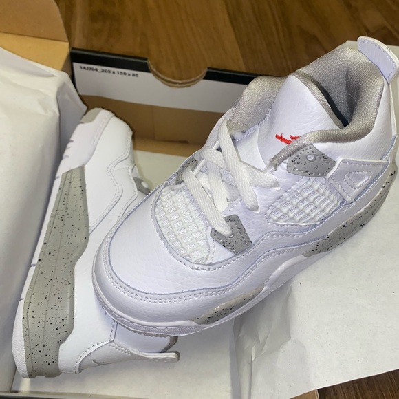 AIR JORDAN RETRO 4 TD ‘WHITE OREO’ - Picture 1 of 8